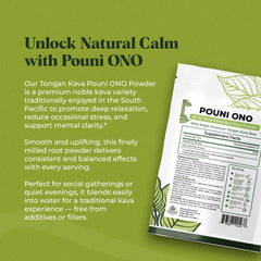 Amazing Botanicals Pouni Ono Kava Powder 16oz bag supports calm evenings and mindful conversations