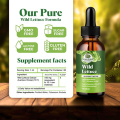 Amazing Botanicals wild lettuce 10x extract dropper for precise, convenient dosing.