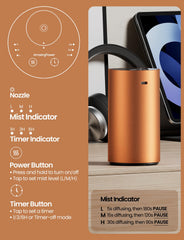 AMAZING FLOWER waterless diffuser recharge port, cordless convenience