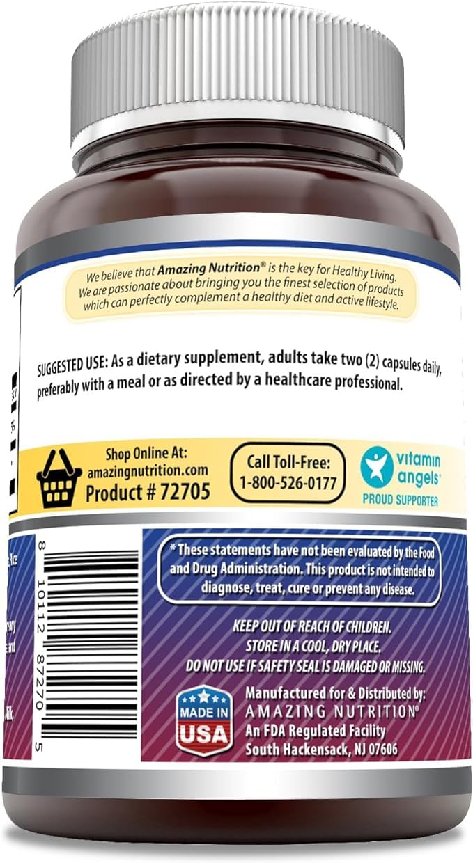 Amazing Formulas capsules ready for daily supplementation with 1200 mg per serving