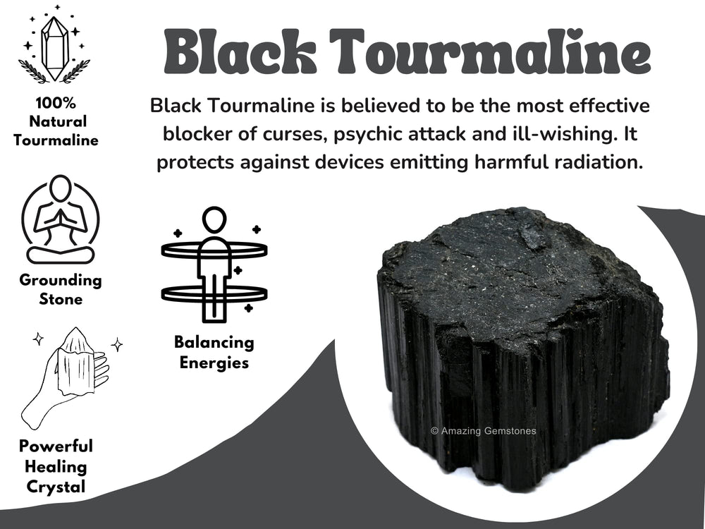 Amazing Gemstone Black Tourmaline crystal with certificate of authenticity.
