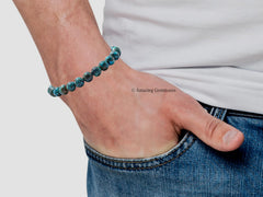 Amazing Gemstone Chrysocolla bracelet includes authenticity certificate