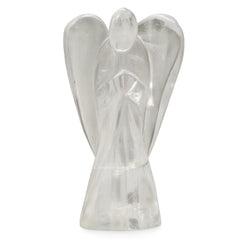 Amazing Gemstone Clear Quartz Angel close-up reveals hand-finished detailing for calm spaces.