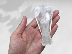 Amazing Gemstone Clear Quartz Angel boxed for gifting and special occasions.