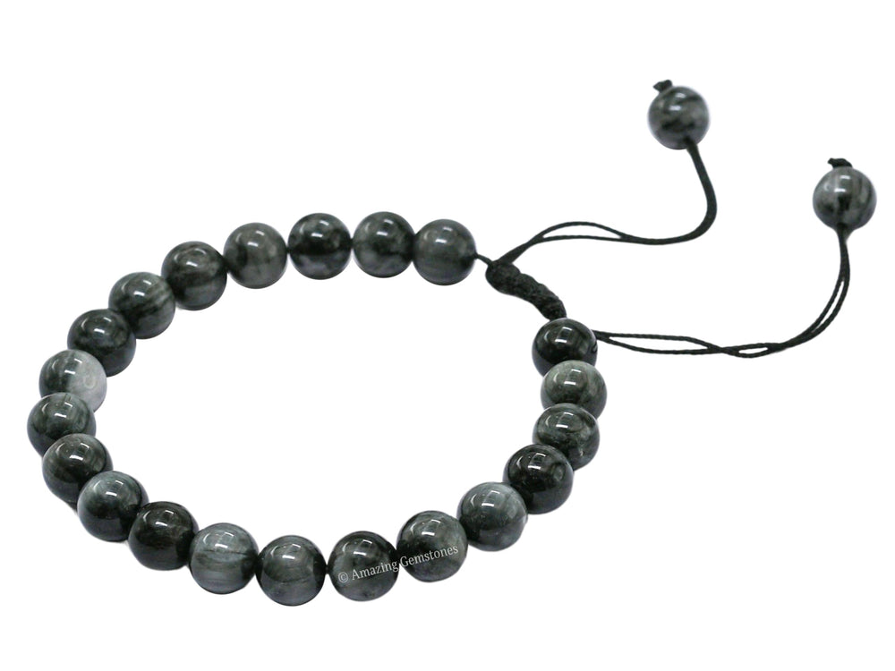 Amazing Gemstone Grey Cats Eye Bracelet includes certificate of authenticity.