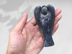 Amazing Gemstone Iolite Angel velvet pouch included for gifting or safekeeping