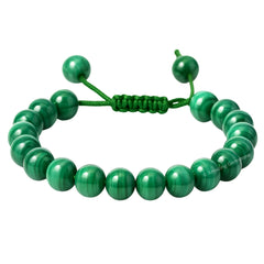 Amazing Gemstone Malachite Bracelet with 8mm beads for everyday wear and subtle protection.