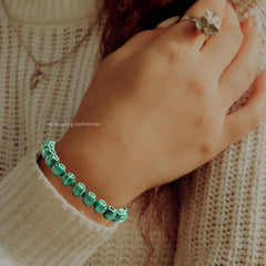 Amazing Gemstone Malachite Bracelet men's gift for him and casual style.