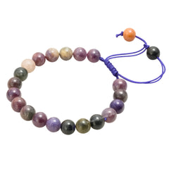 Amazing Gemstone bracelet on wrist, showing unisex fit and versatile style.