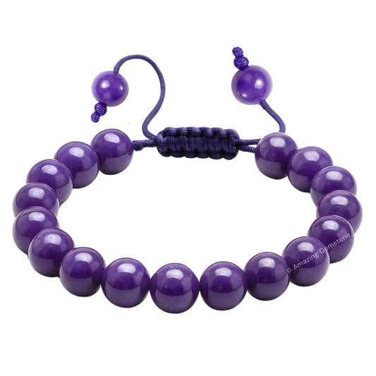 Amazing Gemstone Phosphodorite bracelet with 8mm beads, balanced energy close-up