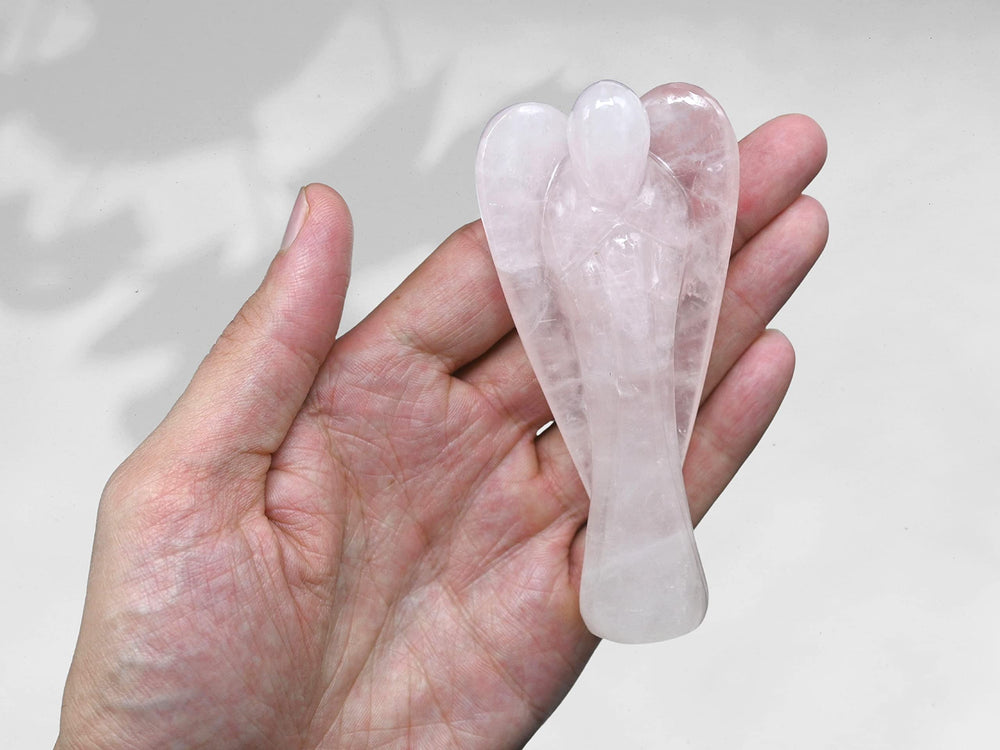 Amazing Gemstone Rose Quartz Angel ideal for a Mother's Day gift