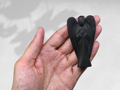 Amazing Gemstone Shungite Angel adds serene decor and comforting symbolism at home.