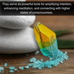 Amazing Gemstone yellow aqua aura quartz natural rock for home decor and collection