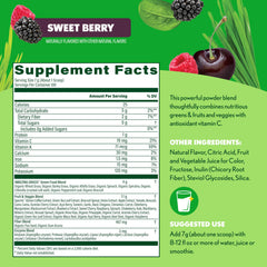 Amazing Grass elderberry antioxidant blend, rich berry notes and immune-supporting wellness potential.