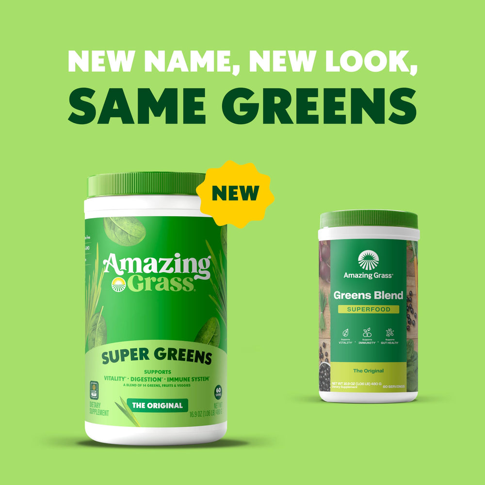Amazing Grass Greens Blend dissolving in water for a refreshing nutrient boost