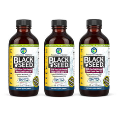 Amazing Herbs Black Seed Oil bottle may support immune health.