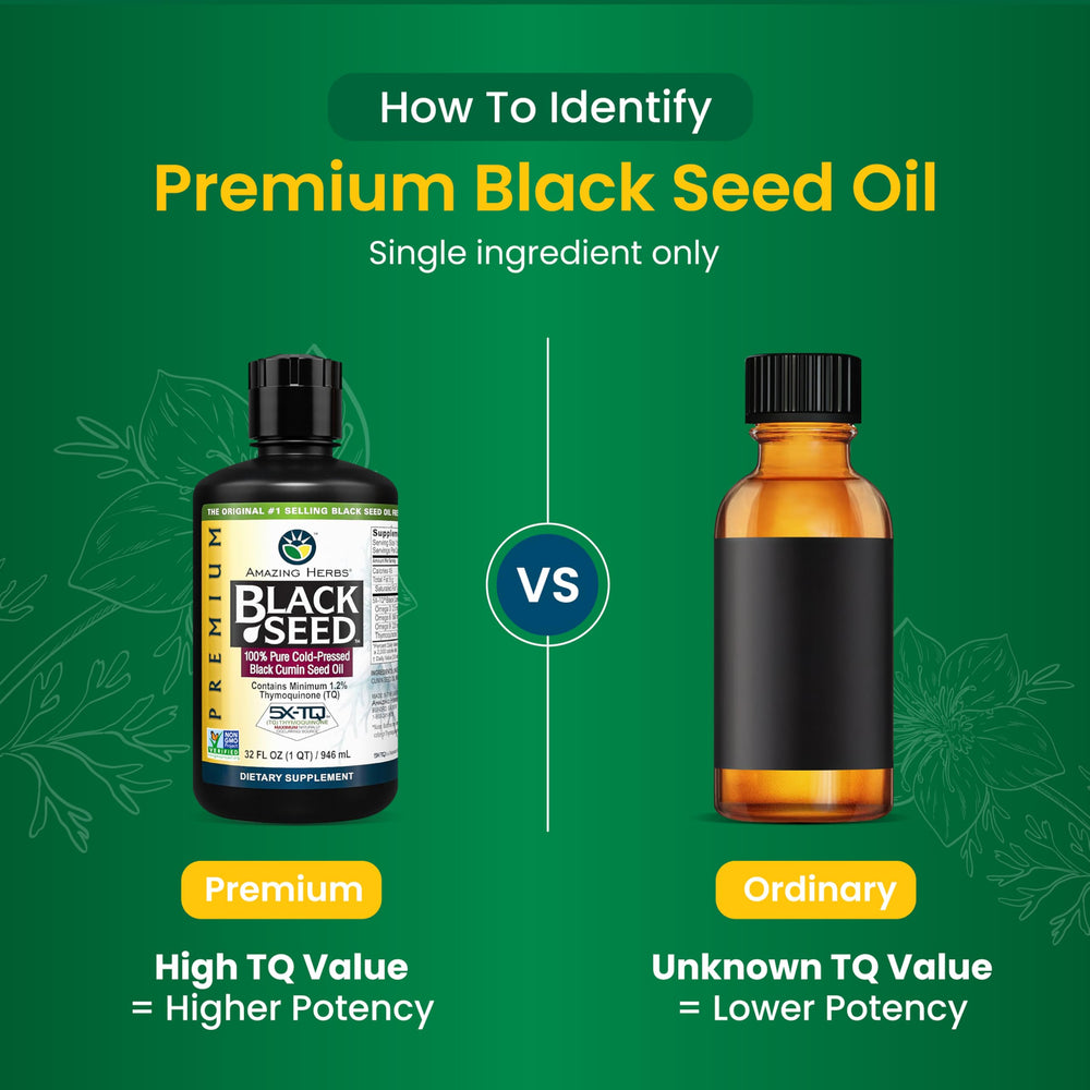 Amazing Herbs oil pour demonstrates convenient daily use in meals.