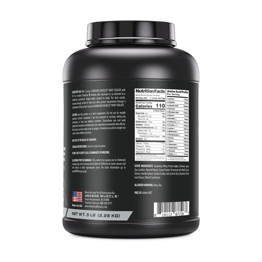 Amazing Muscle Whey Isolate scoop pour showing easy serving for on-the-go fueling