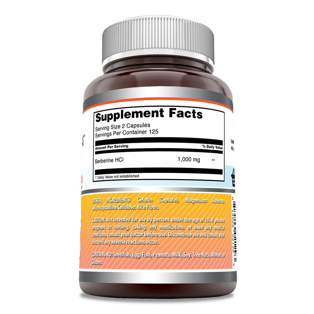 Amazing Nutrition Berberine capsules close-up for easy daily intake.