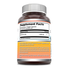Amazing Nutrition Berberine capsules closeup showing veggie capsules for easy swallowing.