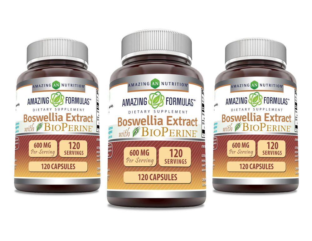 Amazing Nutrition Boswellia Extract with Bioperine capsules for daily joint support