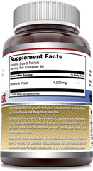 Amazing Nutrition Brewers Yeast 1500mg bottle back details ingredients and purity promises