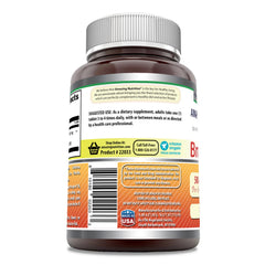 Amazing Nutrition Bromelain 500mg tablets close-up highlighting non-GMO, gluten-free formula.