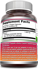 Amazing Nutrition Echinacea 1300 mg bottle back with Supplement Facts panel.