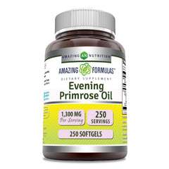 Amazing Nutrition Evening Primrose Oil softgel bottle, convenient daily supplement.