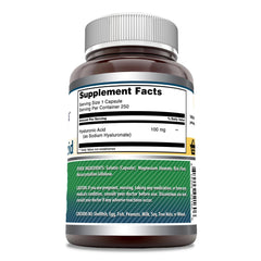 Amazing Nutrition Hyaluronic Acid 250-serving bottle showcasing value and long-lasting supply