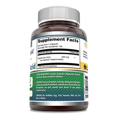 Amazing Nutrition Hyaluronic Acid capsules closeup highlights smooth capsule texture.