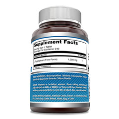 Amazing Nutrition L-Tryptophan 1000mg tablets being poured for easy daily serving.