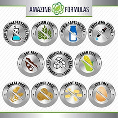 GMP seal on Amazing Formulas L-Lysine bottle highlighting quality standards