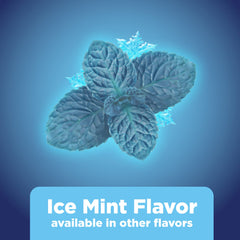 Foil-wrapped gum pieces highlighting freshness and mint aroma