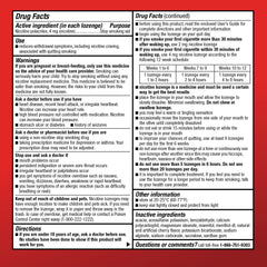 Amazon Basic Care Mini Nicotine Lozenge 4 mg cherry ice supply tile on shelf.