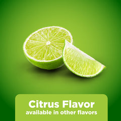 Amazon Basic Care lozenge clarity shot emphasizes citrus flavor and easy use.