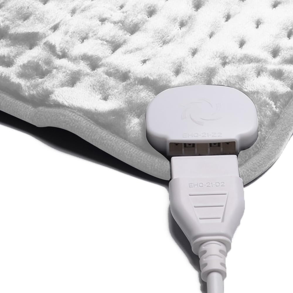 Ambershine heating pad remote and timer features displayed for convenient use