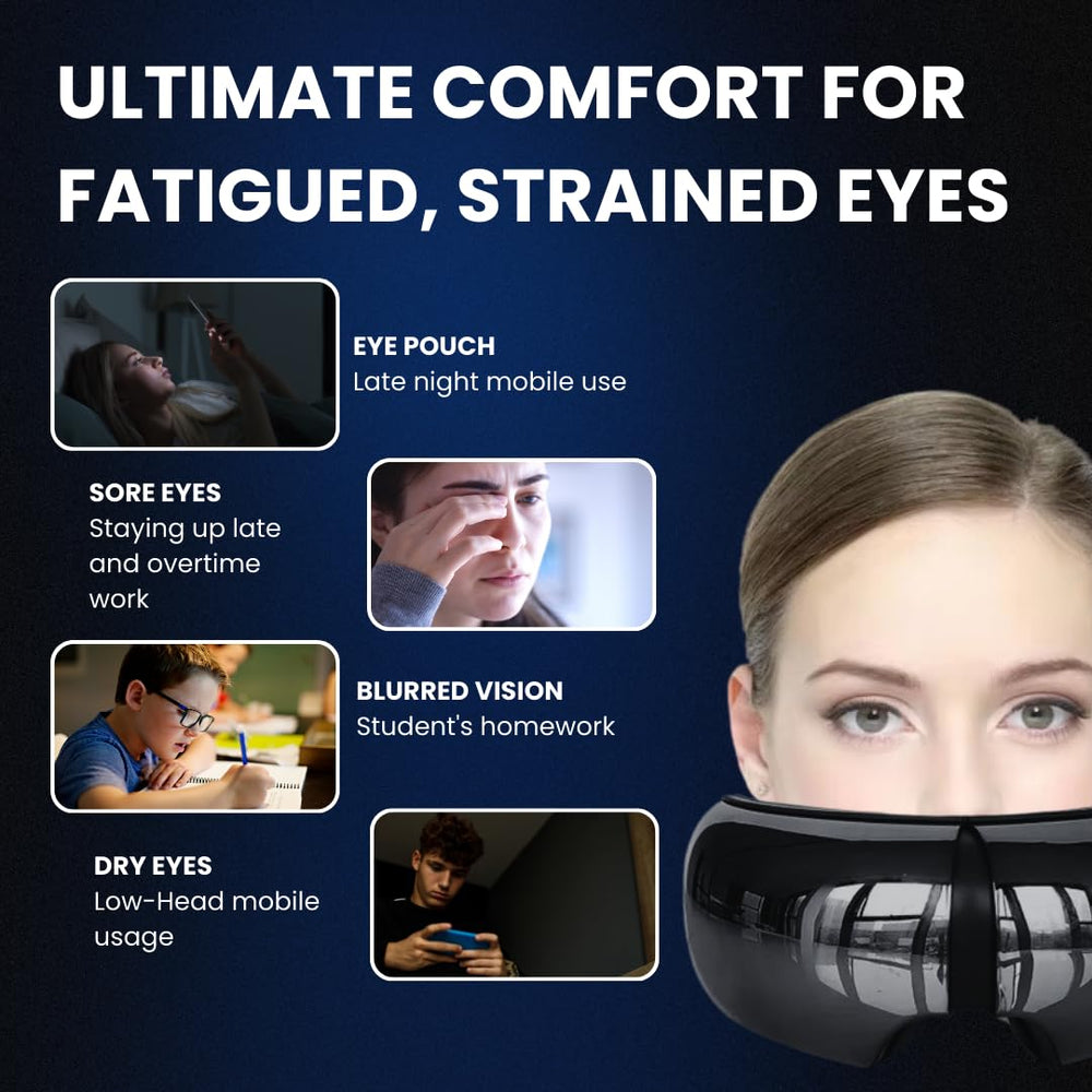 Ambrint Eye Massager folds for portable travel and storage.
