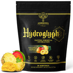 Ambrosia Hydroglyph intraworkout powder scoop supports training hydration.