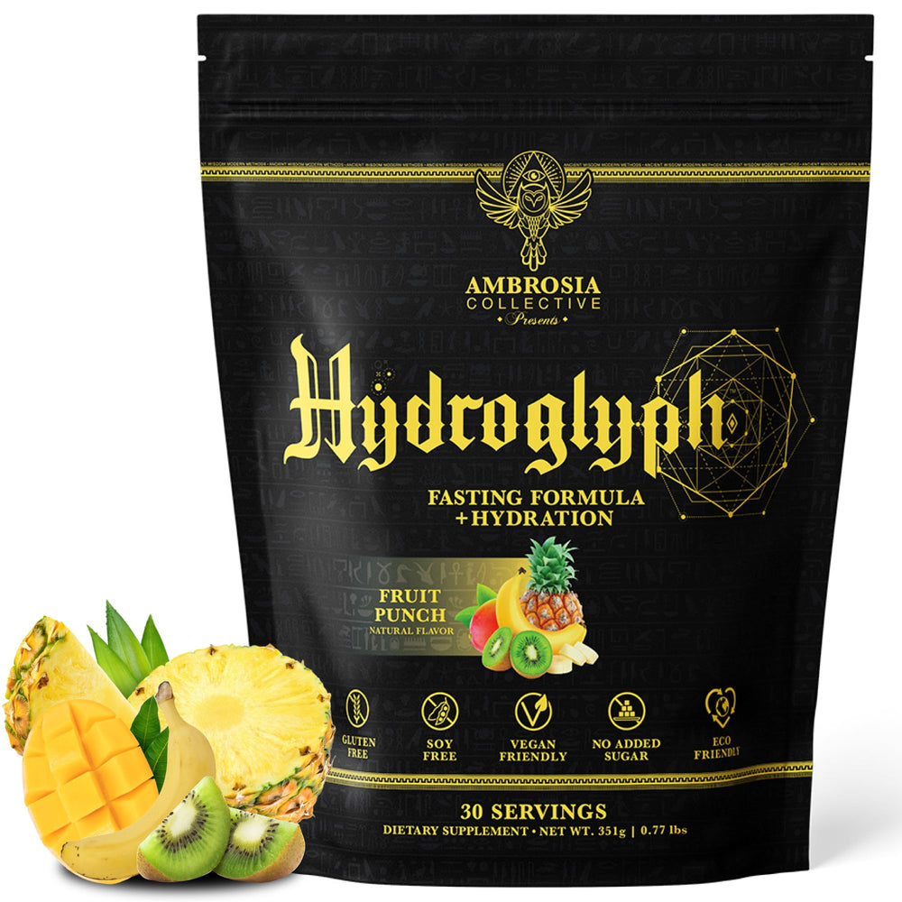 Ambrosia Hydroglyph Pineapple Mango tub highlights lean hydration and electrolyte blend