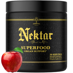 Ambrosia Nektar Apple Symphony powder scoop shows texture for daily energy support