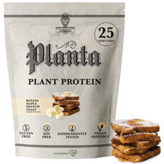 Ambrosia Planta banana maple canister ready for daily protein fueling after workouts.