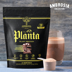 Ambrosia Planta label-ambrosia presents Melted Chocolate flavor for tasty shakes.