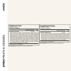Amen fruits capsules closeup highlights convenient daily vitamins in capsule form.