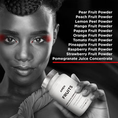 Amen Fruits capsules in hand, portable daily nutrition on the go.