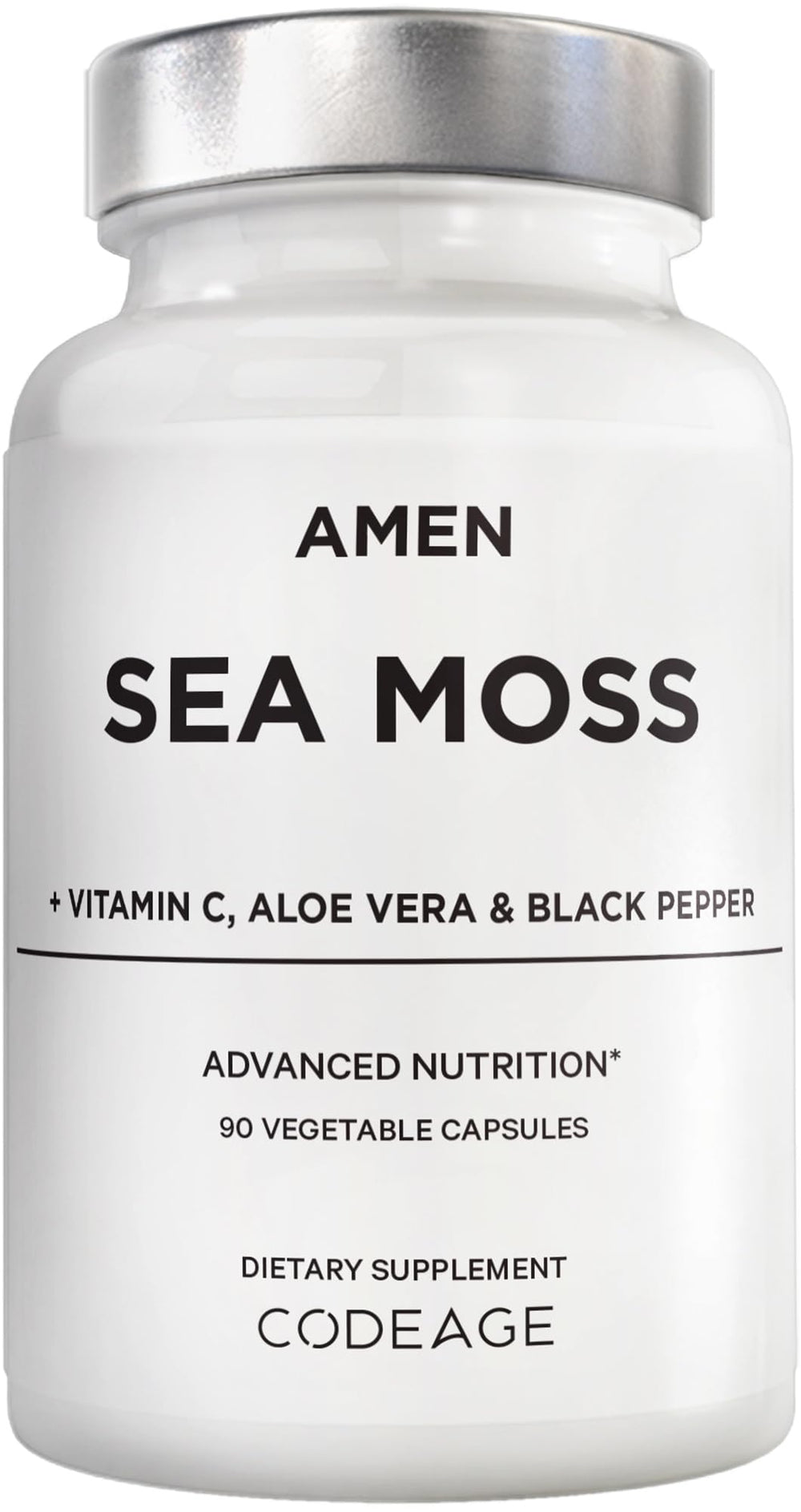 Amen Sea Moss supplement bottle for everyday wellness on the go.
