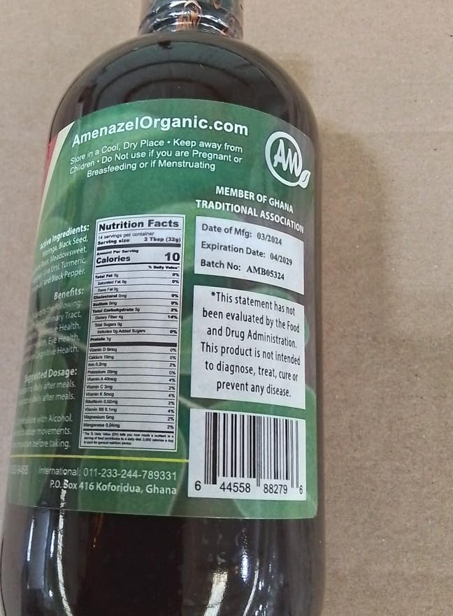 Amenazel Moringa Bitters herbs array highlights organic extracts.