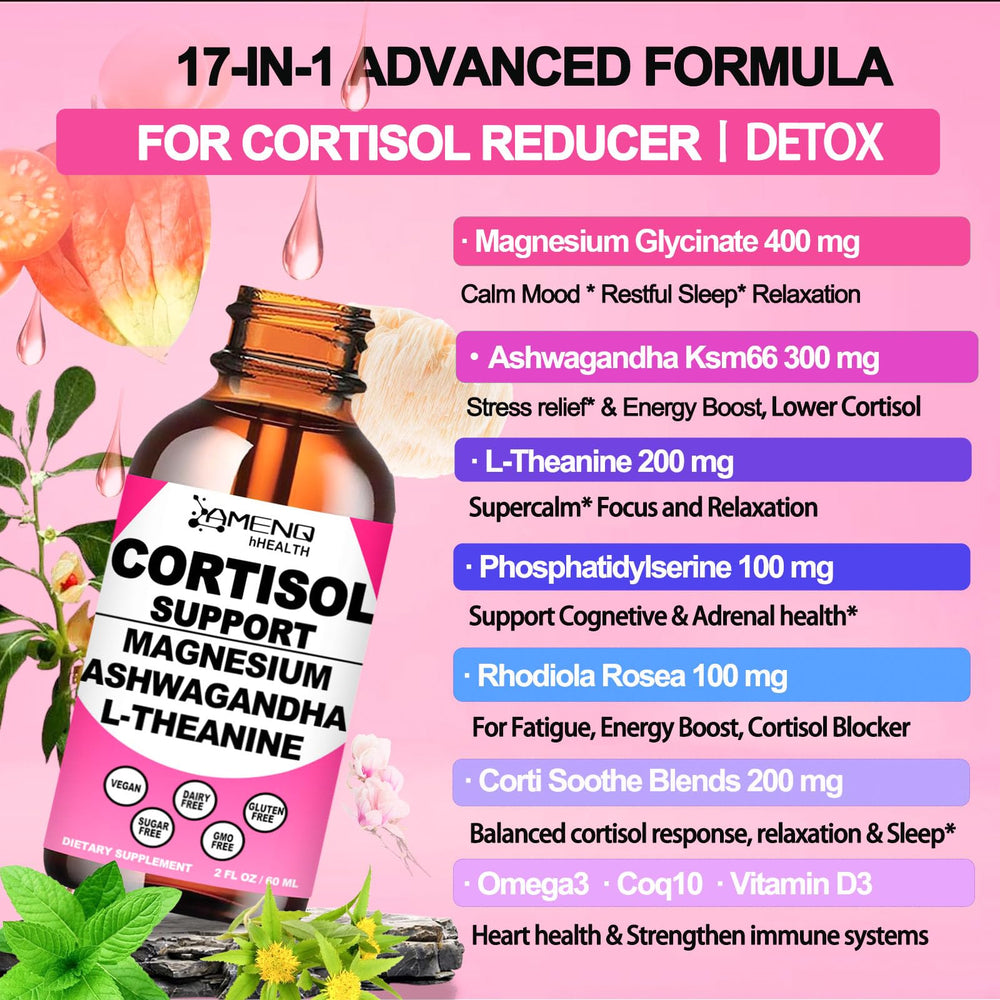 AMENQ hHEALTH raspberry-flavor drops pour shows quick under-tongue administration.