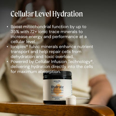 Ameo Life Hydrate Electrolyte Powder with Passion Mango Orange flavor for tropical refreshment.