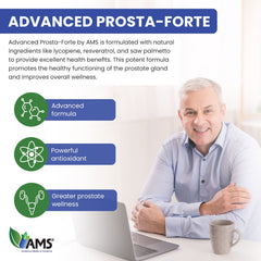 Lifestyle shot with Prosta-Forte as part of a routine.